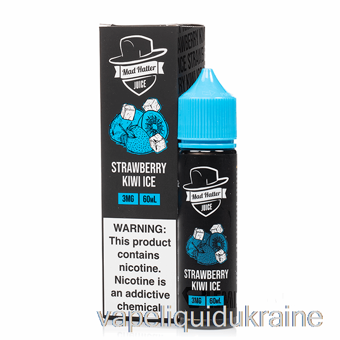 Vape Liquid Ukraine Strawberry Kiwi ICE - Mad Hatter - 60mL 6mg